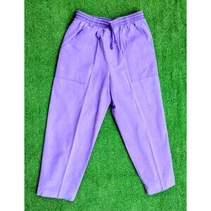 Vintage North End 1980s Lilac Women's Small Made in USA Cotton Relaxed Pants EUC